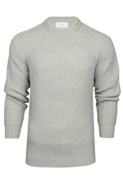 Xact Herren Grobstrickpullover im Fischer-Rippmuster, Raglanärmel (Light Grey) XL von Xact