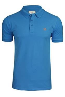 Xact Herren Klassisches Polo-Shirt mit 3 Knöpfen aus Baumwoll-Piqué, kurzen Ärmeln (Blithe) L von Xact