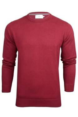 Xact Herren Pullover aus Baumwolle mit Rundhalsausschnitt (Burgundy) M von Xact