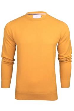 Xact Herren Pullover aus Baumwolle mit Rundhalsausschnitt (Mustard) XL von Xact