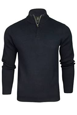 Xact Herren-Pullover mit 1/4 Reißverschluss und hohem Baumwollanteil (Navy) XXL von Xact