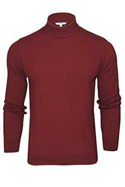 Xact Herren Turtleneck Pullover aus Baumwolle (Burgundy) XL von Xact