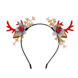 Haarschmuck Weihnachtsgeschenke für Frauen 1 STÜCKE Mori Geweih Haarschmuck Weihnachten Kopfschmuck Stirnband Kreative Süße Nette Cartoon Stirnband Haarschmuck Damen Kleine Geschenke für (D, One Size) von Xbemkste