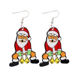 ohrringe weihnachten weihnachtsohrringe weihnachtsohrringe weihnachts ohrringe weihnachtsohrringe silber 925 ohrringe weihnachten christmas earrings weihnachten ohrringe damen (B1-Red, One Size) von Xbemkste