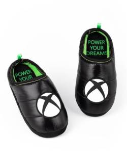 Xbox Hausschuhe Jungen Kinder Teens Game Console Logo Grüne Schwarze Schuhe 37 EU von Xbox