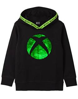 Xbox Hoodie Jungen Mädchen Kinder Flip Pailletten Spiel Black Sweater 10-11 Jahre von Xbox