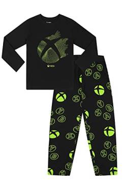 Xbox Offizielles Gaming-Pyjama-Set für Herren und Jungen, Schwarz, Schwarz , 134 von Xbox