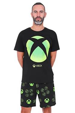 Xbox Offizielles Gaming-Schlafanzug-Set für Herren und Jungen, aus Baumwolle, Schwarz, Schwarz , 10-11 Jahre von Xbox