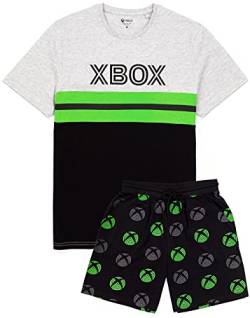 Xbox Pyjamas Herren Erwachsene Game Black T-Shirt & Shorts PJS Merchandise XXL von Xbox