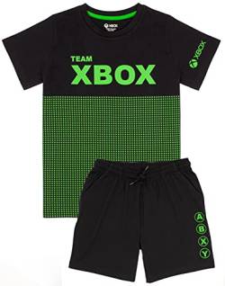 Xbox Pyjamas Jungen Grüne oder Schwarze Optionen Kinder Gamer T-Shirt Shorts PJs 11-12 Jahre von Xbox