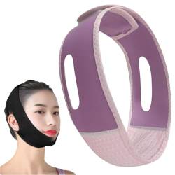 Xebular Kinn-Lift-Maske, wiederverwendbare Kinn-Lift-Maske, heben und straffen, verhindern Erschlaffung des Gesichts, schlankes Gesicht und stoppen das Schnarchen (Purple) von Xebular