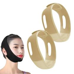 Xebular Kinn-Lift-Maske, wiederverwendbare Kinn-Lift-Maske, heben und straffen, verhindern Erschlaffung des Gesichts, schlankes Gesicht und stoppen das Schnarchen (Skin Color -2PCS) von Xebular