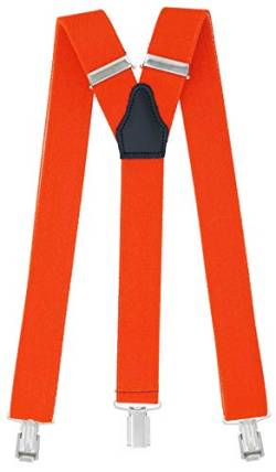 Xeira Herren Orange Hosenträger mit 3 Clips von Xeira