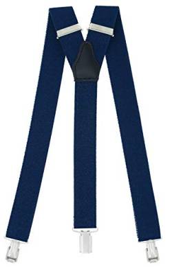 Xeira Hochwertige Hosenträger in Trendigen Uni Farben, blau, one size von Xeira