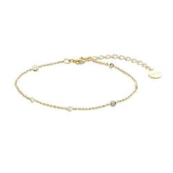 Xenox Damen 925 Sterling Silber Armband mit Zirkonia in goldfarben - Star DUST - XS3831G von Xenox