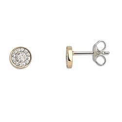 Xenox Damen 925 Sterling Silber Ohrstecker 18K vergoldet mit Zirkonia in goldfarben - EAR CANDIES - XS3739GN von Xenox