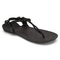 Xero Shoes Aqua Cloud Damen Sandalen – Minimalistische Wassersandalen mit extra griffiger Sohle – Schwarz, Größe 37,5 EU von Xero Shoes