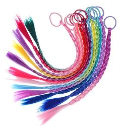Xiang Ru Haarverlängerung, 12 Stück, geflochten, mit elastischem Band, für Damen, Mädchen, mehrfarbig, #C-40 cm von Xiang Ru