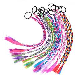 Xiang Ru Haarverlängerung, 12 Stück, geflochten, mit elastischem Band, für Damen, Mädchen, mehrfarbig, #D-43 cm von Xiang Ru
