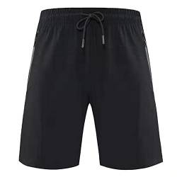 Sport Shorts Herren Herren Shorts Sommer Kurze Sporthose Herren Mit Tunnelzug Reißverschlusstasche Sommerhosen Kurze Hosen Männer Atmungsaktiv Sweatshort Trainingsshorts Laufshorts Jogging von Xiangdanful