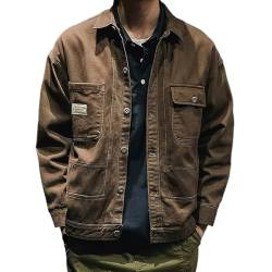 Xiangdanful Leichte Sommerjacke Herren Einfarbig Vintage Fliegerjacke Männer Große Größen Frühlingsjacke Winddicht Übergangsjacke Lässige Bomberjacke Klassische Pilotenjacke Baggy Blouson Jacke von Xiangdanful