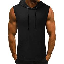 Xiangdanful Tank Top Pullove Herren Sommer Sport Fitness Stringer Gym Trägershirts T-shirt Jogging Ärmellos Hoodie Muskelshirt Slim Fit Tanktops Männer Tankshirt Unterhemd Achselshirt Laufshirt von Xiangdanful