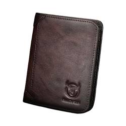 XiaoXIN Herren-Geldbörse aus echtem Leder mit großem Fassungsvermögen, RFID-blockierendes Vintage-Kreditkartenetui von XiaoXIN