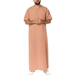 Xiaojiu Männer Kleidung Muslim Langarm Herren Hosen Anzug Lässige Kaftan Herren Kurz Männer Marokkanische Robe Muslimisches Herren Muslim Kurze Ärmel Saudi-arabien Robe Hausanzug Im Tollen Desig von Xiaojiu