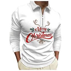 Xiaojiu Poloshirt Herren Christmas Shirt Polohemd Sommer Golfshirts Schnelltrocknend T Shirts Herren Männer Tshirts Herren Sweatshirt Pullover von Xiaojiu