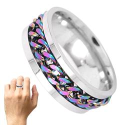 Xiaolan Fidget Ring für Angst, Vintage-Ringe für Frauen, Entlasten Sie Stress Ring für Frauen Männer Anti-Angst von Xiaolan