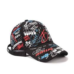 XibeiTrade Graffiti Baseball Cap Mode Persönlichkeit Hiphop Street Trend Hut, Schwarz D, MEDIUM von XibeiTrade