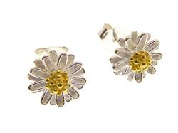 925 Sterling Silber Ohrstecker Ohrringe kleine romantische Gänseblümchen für Damen und Mädchen von XieXie