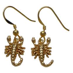 Vergoldete Skorpion-Ohrringe - 925 Sterling Silber Ohrhaken, Hypoallergen, Elegantes Schmuckstück für Damen von XieXie