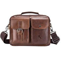 Xieben Leder Schulter Messenger Bag Handtasche für Männer Travel Business Crossbody Pack Daypack Wallet Handytasche Handtasche Handtasche von Xieben