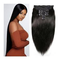 Haarverlängerungen 8 Stücke Tiefe Welle Lockige Clip In Extensions Echthaar Tiefe Lockige Clips Cheveux Naturel Humain Brasilianische Doppel Schuss Volle kopf Haar Extensions Clip in Haarextension (C von Xilin-872