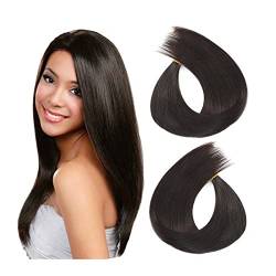 Haarverlängerungen Clip in Haarverlängerungen 12-26 Zoll 3 Stück/Set Echte Spitze Clip in Echthaarknochen gerade 11 Clips in Haarverlängerung for Frauen Clip in Haarextension (Color : #1B, Size : 26 von Xilin-872