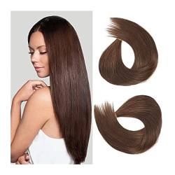 Haarverlängerungen Clip in Haarverlängerungen 12-26 Zoll 3 Stück/Set Echte Spitze Clip in Echthaarknochen gerade 11 Clips in Haarverlängerung for Frauen Clip in Haarextension (Color : #4, Size : 22 von Xilin-872
