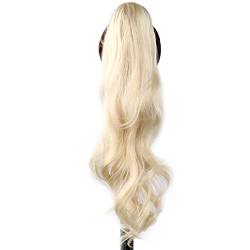 Pferdeschwanz Haarverlängerung 32-Zoll-Pferdeschwanz-Haarteile for Frauen for den täglichen Gebrauch, synthetische, flexible Pferdeschwanz-Verlängerung, blond Ponytail Extension (Color : P16-613, Si von Xilin-872