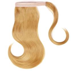 Pferdeschwanz Haarverlängerung Bounce Wraparound-Pferdeschwanz-Haarteile, glatte Haarverlängerungen mit Kämmen, Warp-Pferdeschwänze for Frauen, synthetisch Ponytail Extension (Color : 27, Size : 18i von Xilin-872