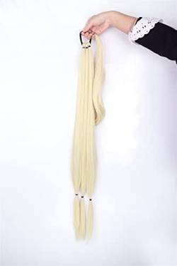 Pferdeschwanz Haarverlängerung Temperaturfaser geeignet for Frauen 34 Zoll synthetische geflochtene Pferdeschwanz-Haarteile mit elastischem Gummiband hitzebeständig hoch Ponytail Extension (Color : 6 von Xilin-872