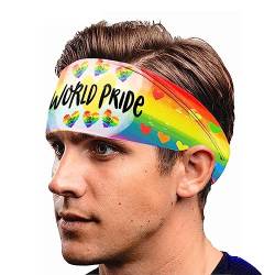Pride Stirnbänder für Frauen,Buchstabendruck Pride Haarschmuck | Pride-Festival-Zubehör, breites Kopfband, Pride-Verkleidungszubehör für Fotografie, Auftritte Ximan von Ximan