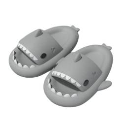 Cloud Shark Slides Slippers, Herren Damen Super Weich rutschfeste Cute Cartoon Shark Shower Slippers (Grau 2, adult, women, numeric_36, numeric_range, eu_footwear_size_system, numeric_37, medium) von XinCDD