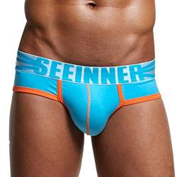 Herren Boxershort Xinan sexy Unterwäsche Soft Slips (XL, Himmelblau) von Xinan Boxershorts