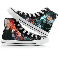 Anime My Hero Academia Canvas Schuhe für Unisex Paar Klassische High Top Sneakers Leichte Schuhe Atmungsaktiv Casual Schnürschuhe Outdoor Sneakers, Typ 8, 38 2/3 EU von Xinchangda