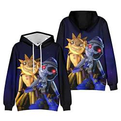 FNAF Security Breach Hoodie Sundrop Moondrop 3D gedruckt lässiger Pullover Five Nights Game Langarm Kordelzug Hoodies für Unisex, Typ 1, S von Xinchangda