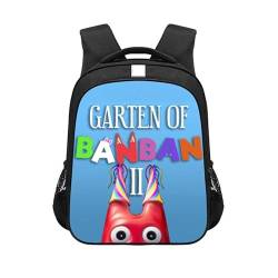 Garten of Banban 3D-Farbdruck Schultasche Schüler Bedruckter Rucksack Reiserucksack für Studenten Jungen Mädchen, Typ 2, 28x15x38 cm, Schulranzen von Xinchangda