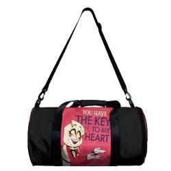 Hazbin Hotel Turnbeutel für Herren, große Kapazität, Anime-Sporttasche für Fitnessstudio, Sport, Reisen, Yoga, Schwimmen, für Männer und Frauen, Charlie Morningstar, 49*26cm von Xinchangda