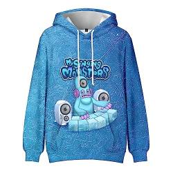 Xinchangda Anime Hoodie, My Singing Monsters Cosplay Pullover Unisex Paar lässig Sport Sweatshirt Cartoon Charaktere Hoodie für Jungen Mädchen von Xinchangda