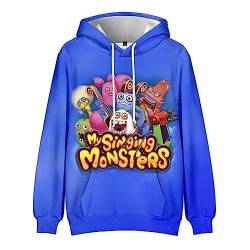 Xinchangda Anime Hoodie, My Singing Monsters Cosplay Pullover Unisex Paar lässig Sport Sweatshirt Cartoon Charaktere Hoodie für Jungen Mädchen von Xinchangda