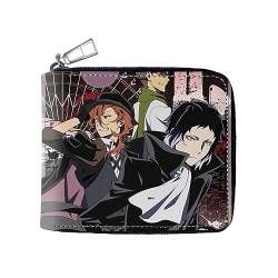 Xinchangda Bungo Stray Dogs Geldbörse 3D Druck PU Leder Anime Nakahara Chuuya Brieftaschen, Cartoon Dazai Osamu Brieftasche für Teenager Fans, Typ9, 12*10cm von Xinchangda